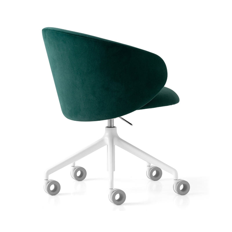 media image for tuka optic white aluminum swivel office chair by connubia cb2126000094slb00000000 12 286