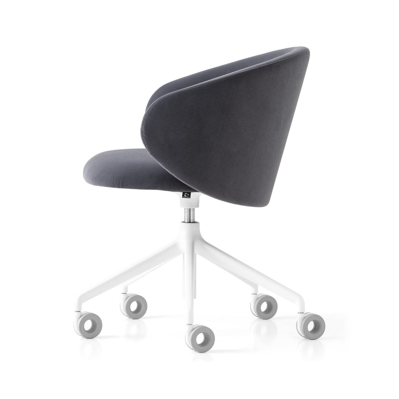 media image for tuka optic white aluminum swivel office chair by connubia cb2126000094slb00000000 15 243