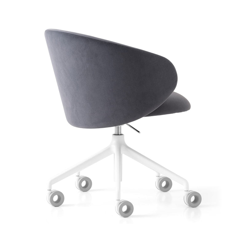 media image for tuka optic white aluminum swivel office chair by connubia cb2126000094slb00000000 16 296