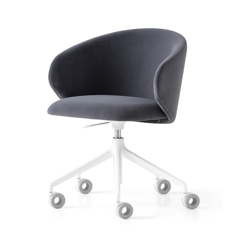 media image for tuka optic white aluminum swivel office chair by connubia cb2126000094slb00000000 13 288