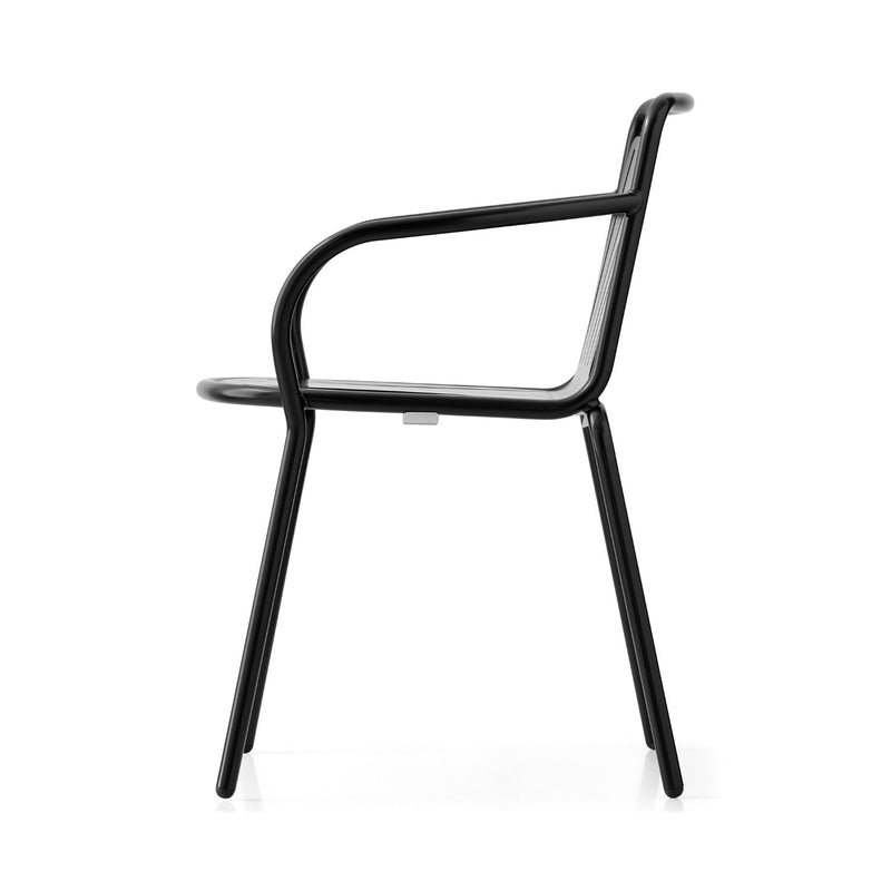 media image for easy matt black metal armchair by connubia cb213201001501500000000 3 233