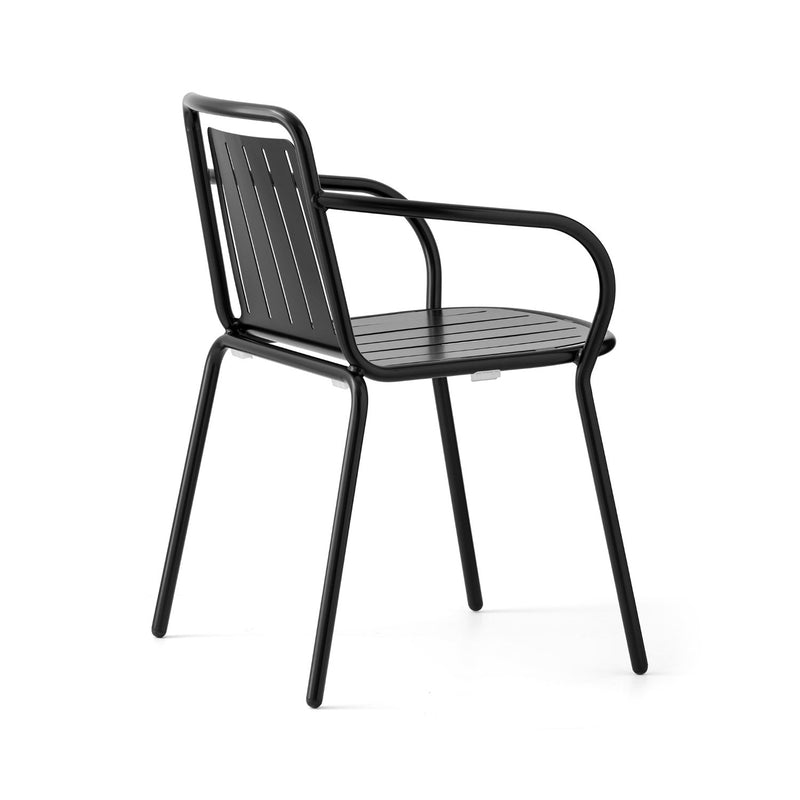 media image for easy matt black metal armchair by connubia cb213201001501500000000 4 236