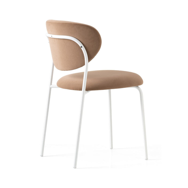 media image for cozy optic white metal chair by connubia cb2135000094slb00000000 12 245