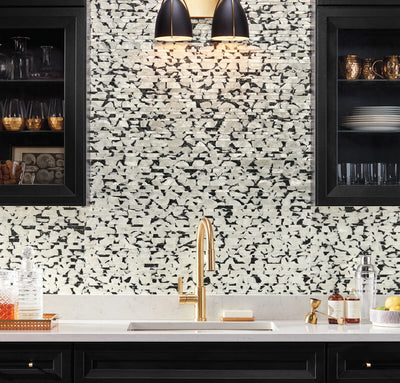 product image for Capiz Offering Black & White Wallpaper from the Signature Collection 96