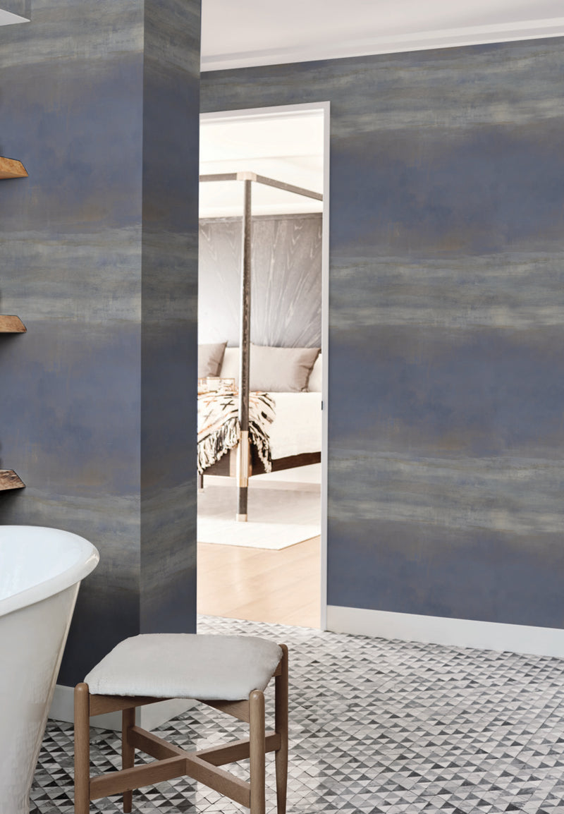 media image for Serene Reflection Navy Wallpaper from Carol Benson-Cobb Signature Collection by York Wallcoverings 297