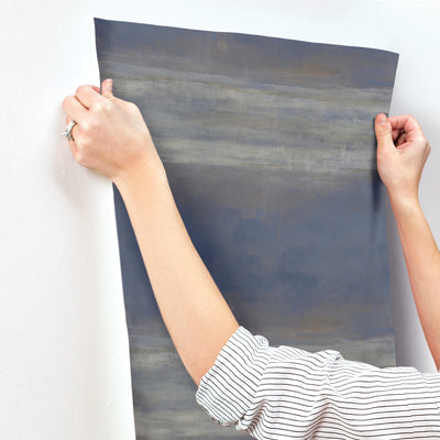 product image for Serene Reflection Navy Wallpaper from Carol Benson-Cobb Signature Collection by York Wallcoverings 12