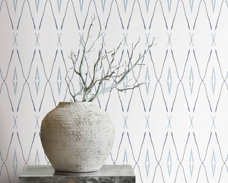 media image for Artifact Silhouettes Indigo Wallpaper from Carol Benson-Cobb Signature Collection by York Wallcoverings 233