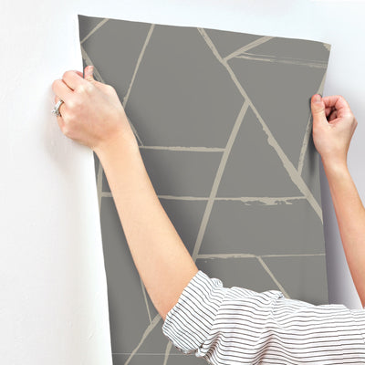 product image for Intersect Grey Metallic Wallpaper from Carol Benson-Cobb Signature Collection by York Wallcoverings 91