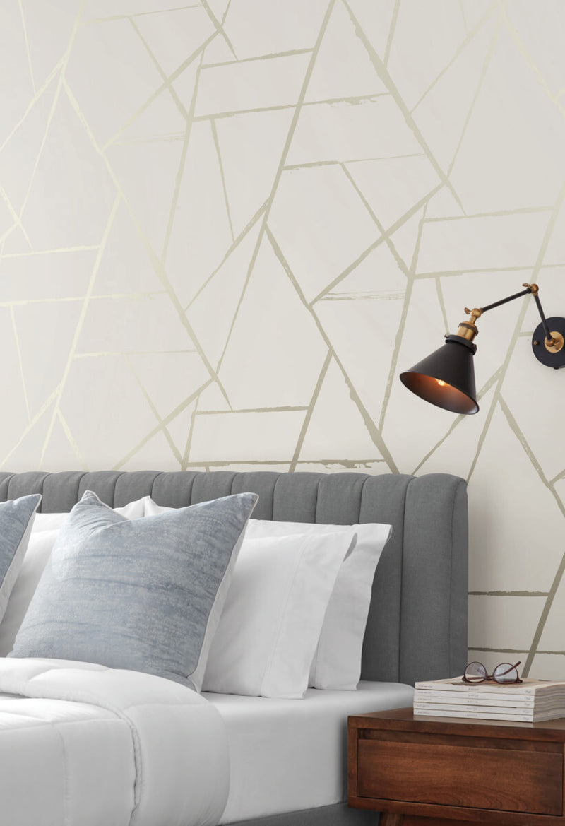 media image for Intersect Beige Metallic Wallpaper from Carol Benson-Cobb Signature Collection by York Wallcoverings 265