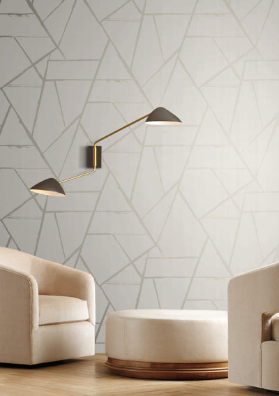 product image for Intersect Beige Metallic Wallpaper from Carol Benson-Cobb Signature Collection by York Wallcoverings 84