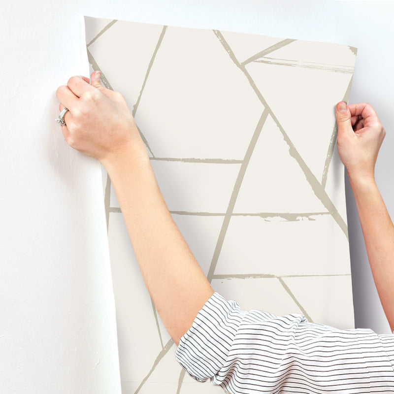 media image for Intersect Beige Metallic Wallpaper from Carol Benson-Cobb Signature Collection by York Wallcoverings 219