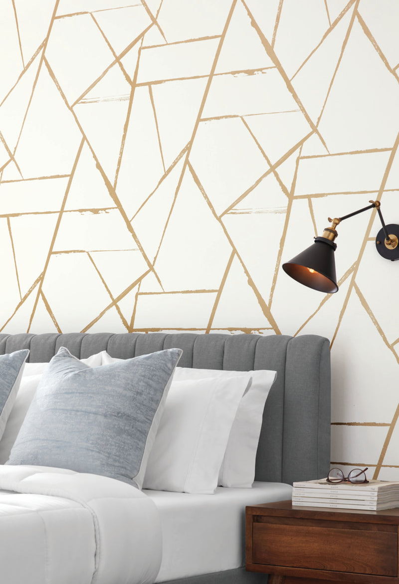 media image for Intersect Gold Metallic Wallpaper from Carol Benson-Cobb Signature Collection by York Wallcoverings 254
