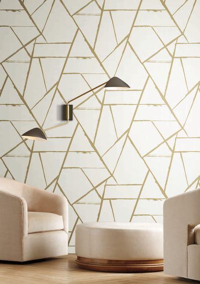product image for Intersect Gold Metallic Wallpaper from Carol Benson-Cobb Signature Collection by York Wallcoverings 35