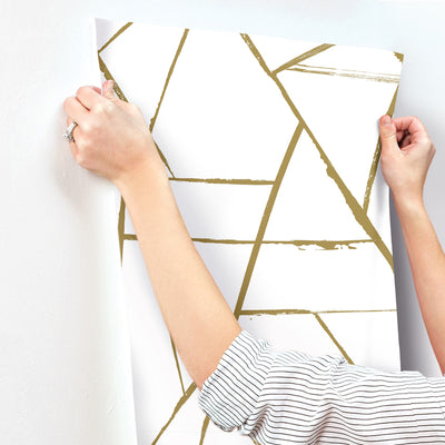 product image for Intersect Gold Metallic Wallpaper from Carol Benson-Cobb Signature Collection by York Wallcoverings 1