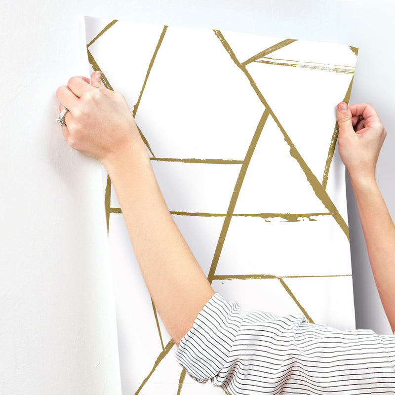 media image for Intersect Gold Metallic Wallpaper from Carol Benson-Cobb Signature Collection by York Wallcoverings 217
