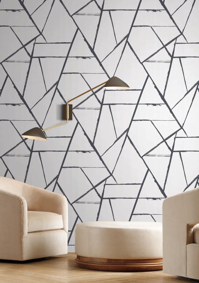 media image for Intersect Black Wallpaper from Carol Benson-Cobb Signature Collection by York Wallcoverings 278