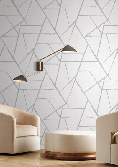 product image for Intersect Silver Metallic Wallpaper from Carol Benson-Cobb Signature Collection by York Wallcoverings 65