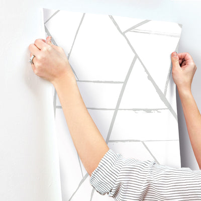 product image for Intersect Silver Metallic Wallpaper from Carol Benson-Cobb Signature Collection by York Wallcoverings 59