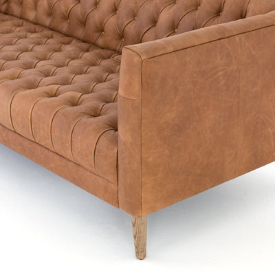 product image for Williams Leather Sofa In Natural Washed Camel 91