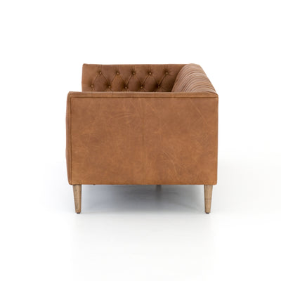 product image for Williams Leather Sofa In Natural Washed Camel 67