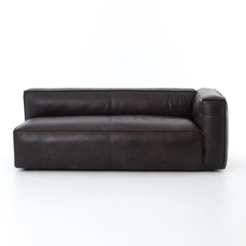media image for Nolita Sectional Right Arm Facing In Old Saddle Black 252