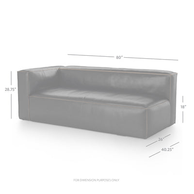 product image for Nolita Sectional Left Arm Facing In Old Saddle Black 22