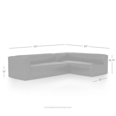 product image for Nolita Sectional In Old Saddle Black 40