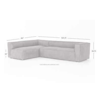 product image for Nolita 2 Pc Right Arm Facing Sectional In Natural Washed Sand 58