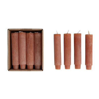 product image for unscented pleated taper candles in box set of 12 by bd edition cd2083 8 76