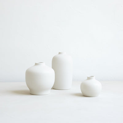 product image for ceramic blossom vase matte white 3 30