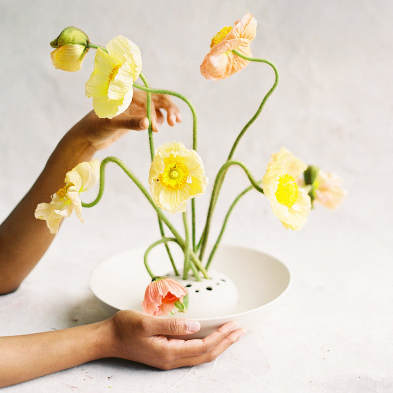 media image for Ceramic Flower Frog Bowl 234