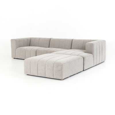 product image of Langham Channelled 4 Pc Sectional Right Arm Facing Sofa W Ottoman In Napa Sandstone 555