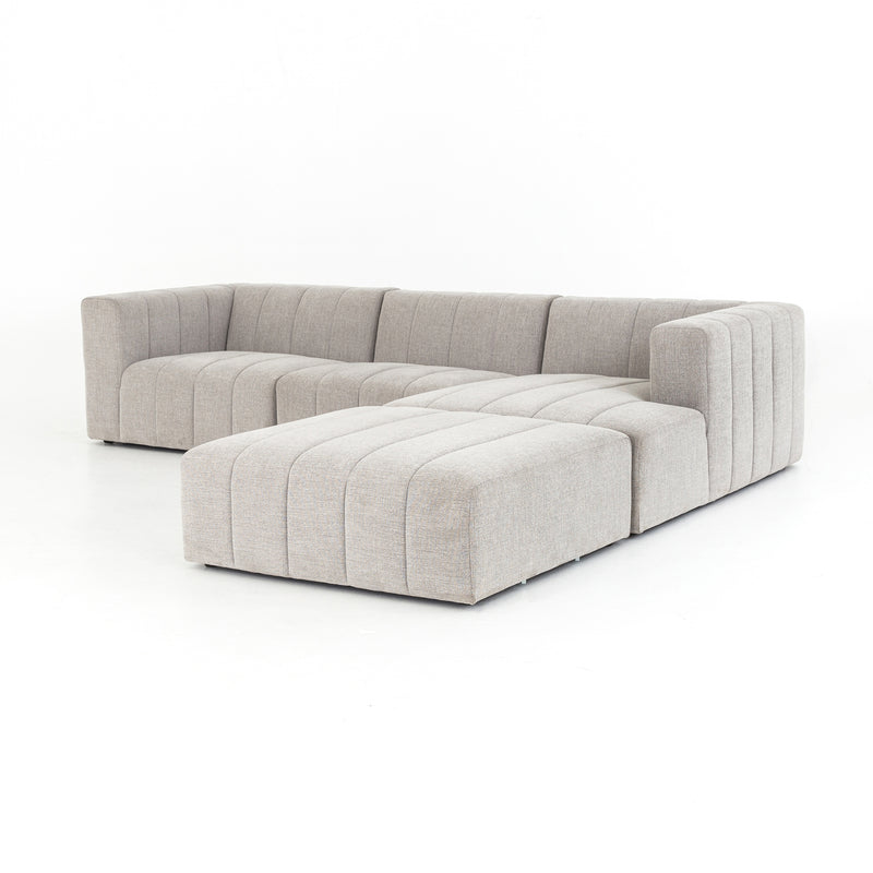 media image for Langham Channelled 4 Pc Sectional Right Arm Facing Sofa W Ottoman In Napa Sandstone 213