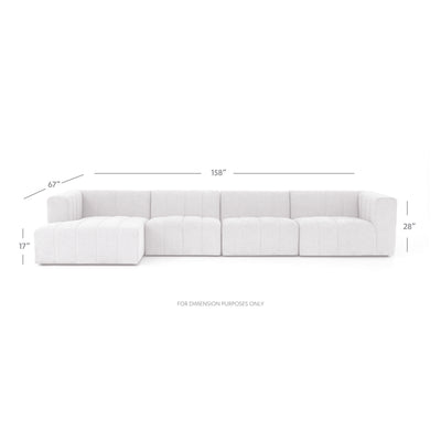 product image for Langham Channelled 4 Pc Sectional Left Arm Facing Sofa In Napa Sandstone 82