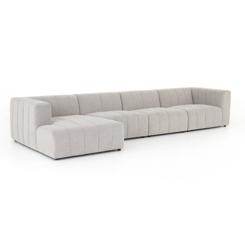 media image for Langham Channelled 4 Pc Sectional Left Arm Facing Sofa In Napa Sandstone 299