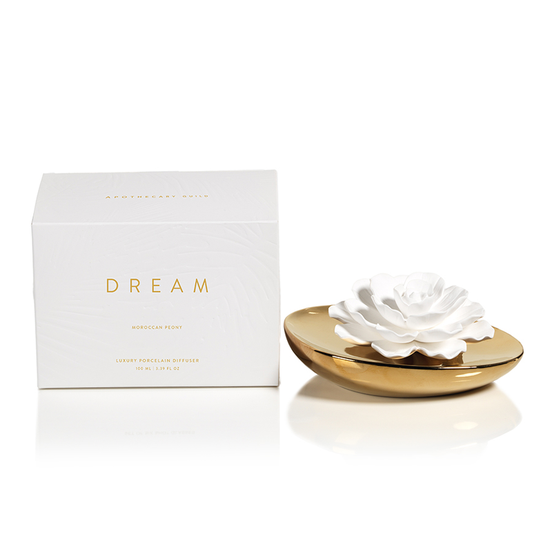 media image for dream porcelain flower diffuser by zodax ch 4779 5 238