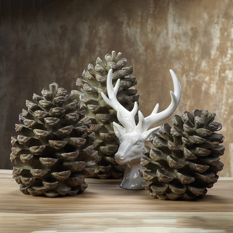media image for decorative pinecone figurine by zodax ch 5231 2 269