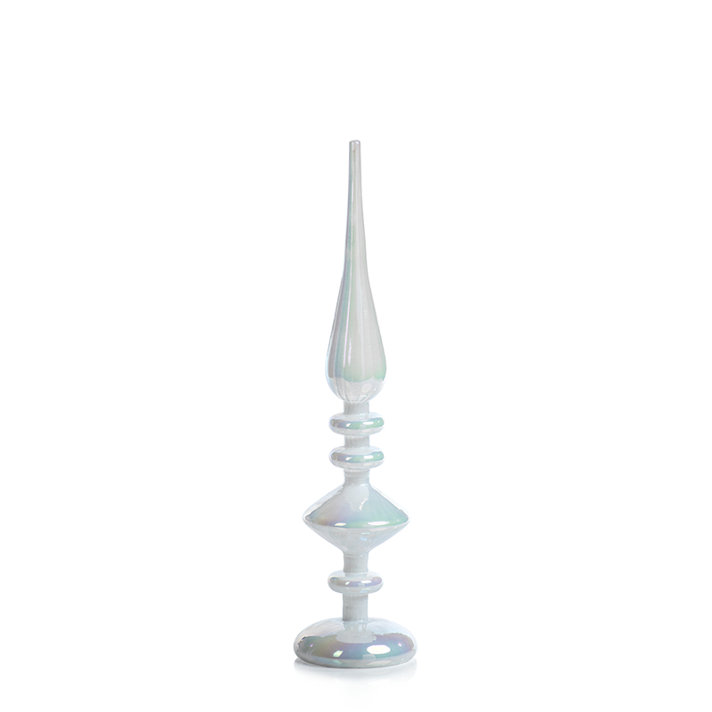 media image for led white glass finial in various styles 3 280