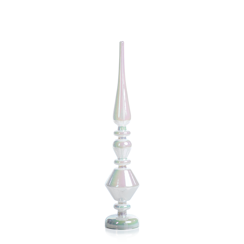 media image for led white glass finial in various styles 5 255