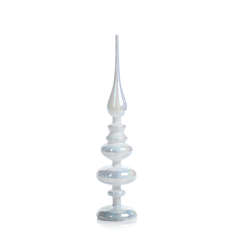 media image for led white glass finial in various styles 7 253