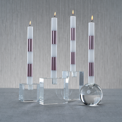 product image for square crystal glass taper holder 7 10