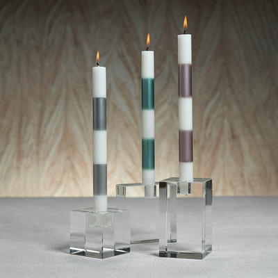 product image for square crystal glass taper holder 8 70