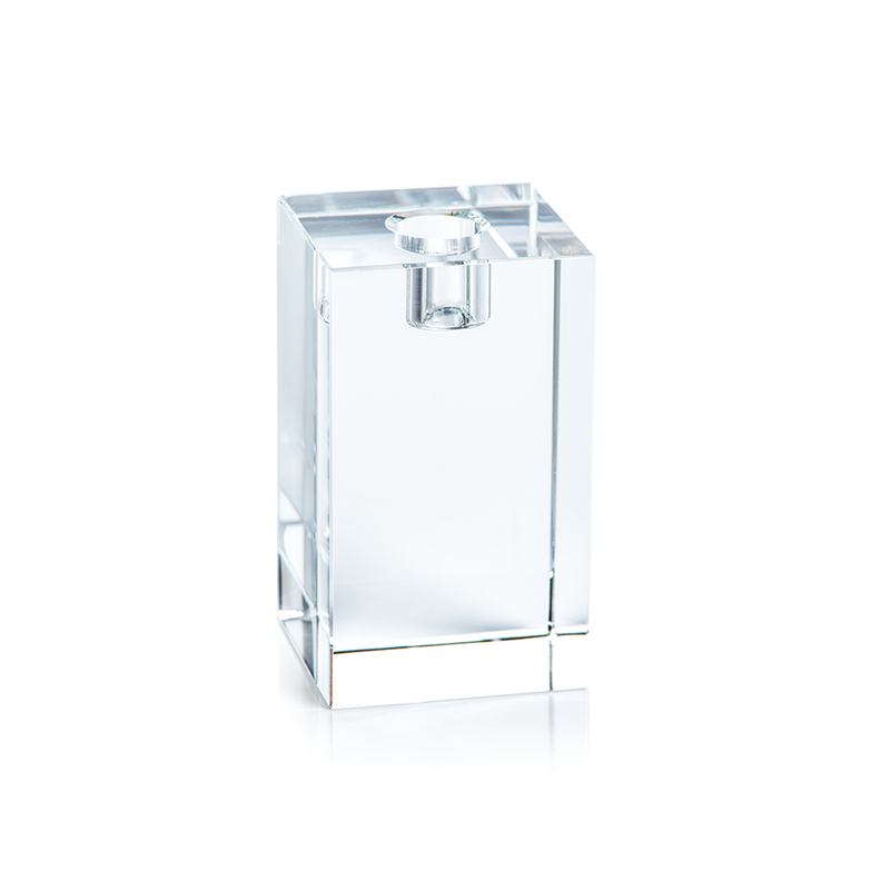 media image for square crystal glass taper holder 4 253