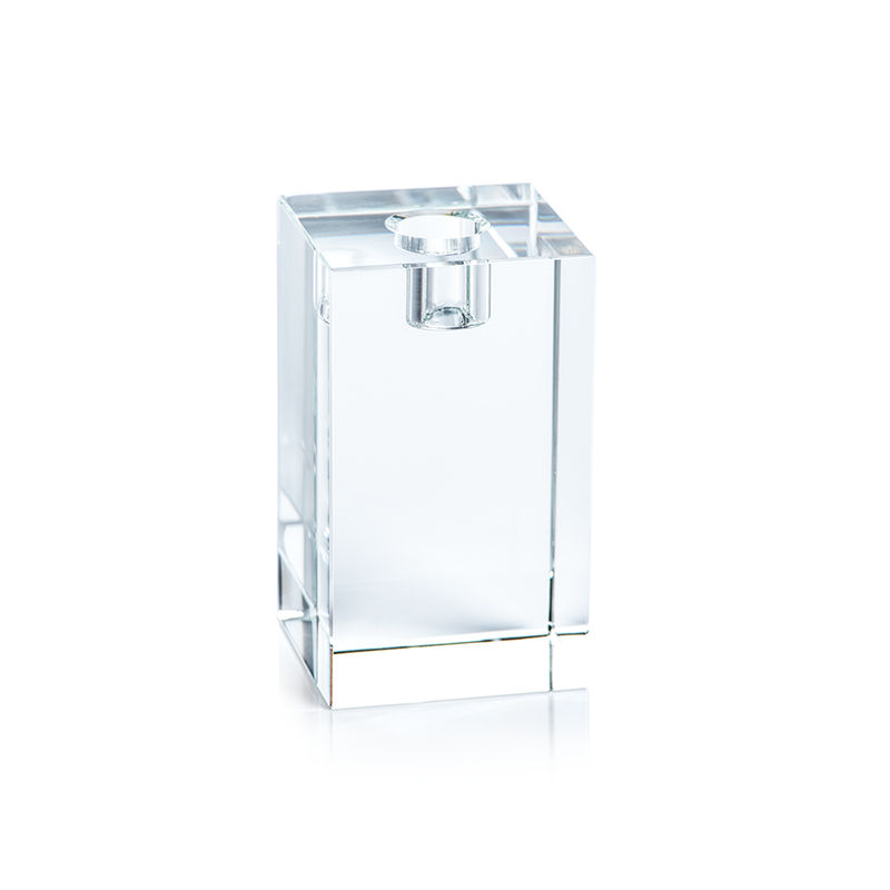 media image for square crystal glass taper holder 4 216