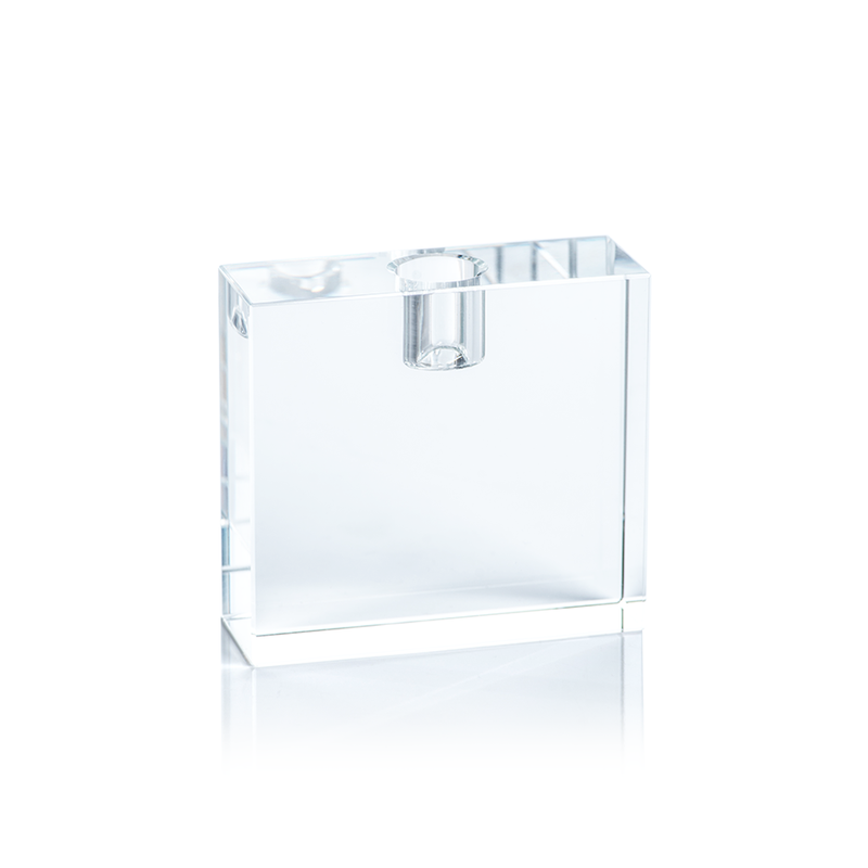 media image for square crystal glass taper holder 5 282