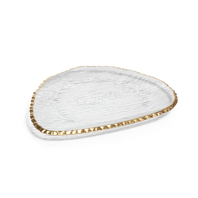 product image for cassiel organic shape plates w jagged gold rim set of 3 by zodax ch 5766 1 31