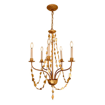 product image for mosaic 5 light mini chandelier in antique gold by lucas mckearn ch1158 5 1 87
