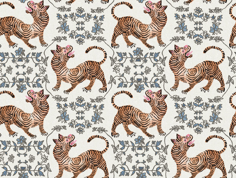 media image for Ferrandi Wallpaper in Blue by Christiane Lemieux for York Wallcoverings 235