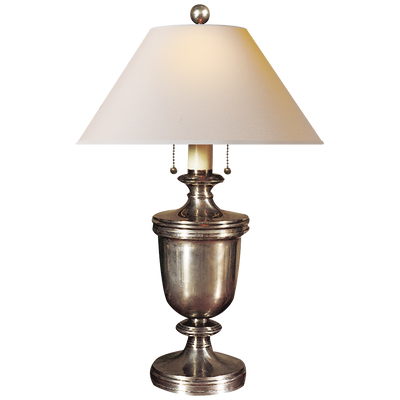 product image for Classical Urn Form Medium Table Lamp with Natural Paper Shade by Chapman & Myers 19