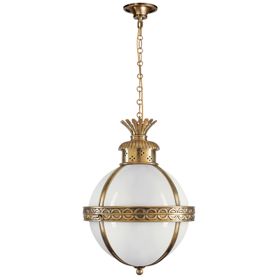 product image for Crown Top Banded Globe Lantern by Chapman & Myers 15